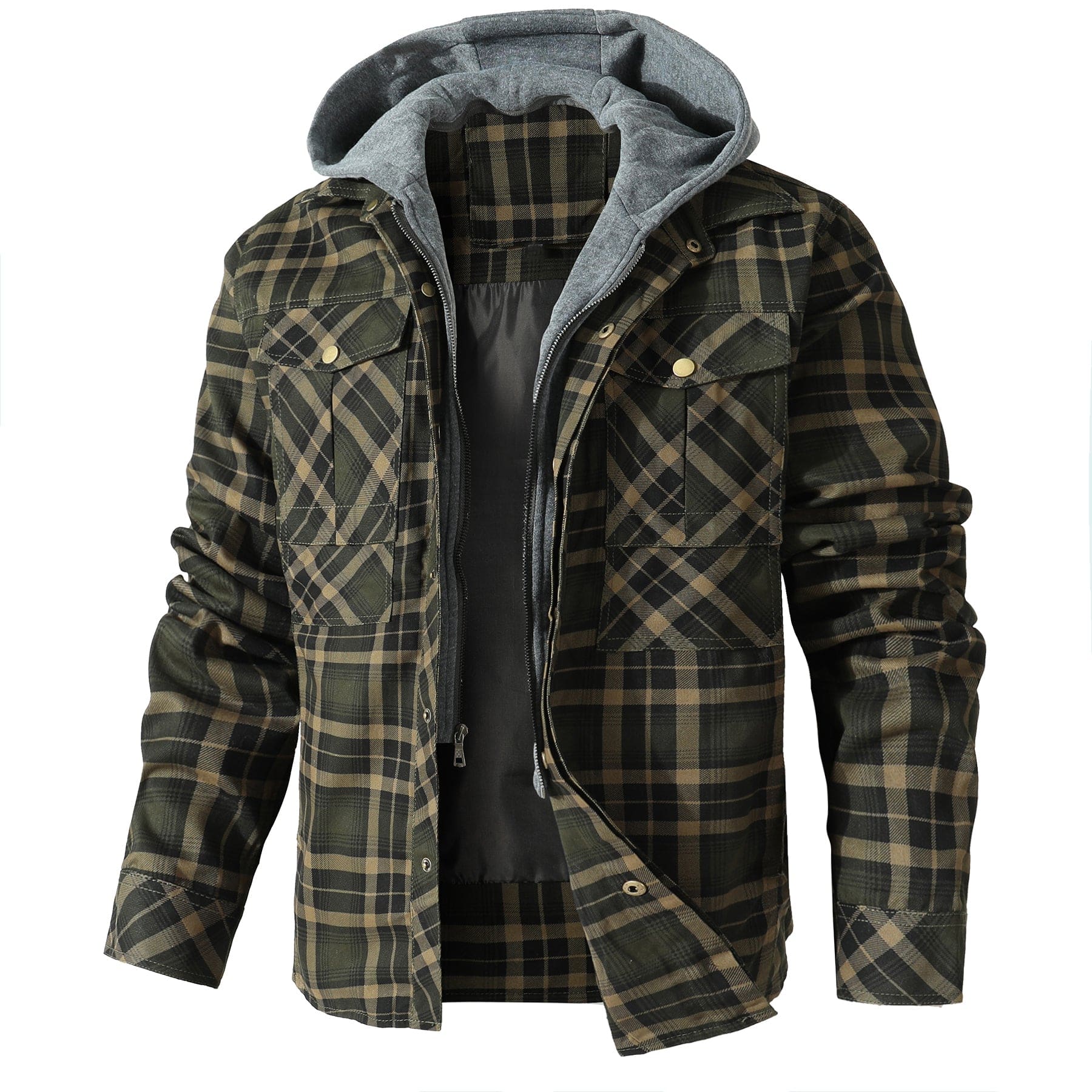 Hooded Flannel Jacket (4 Designs) - Image 2