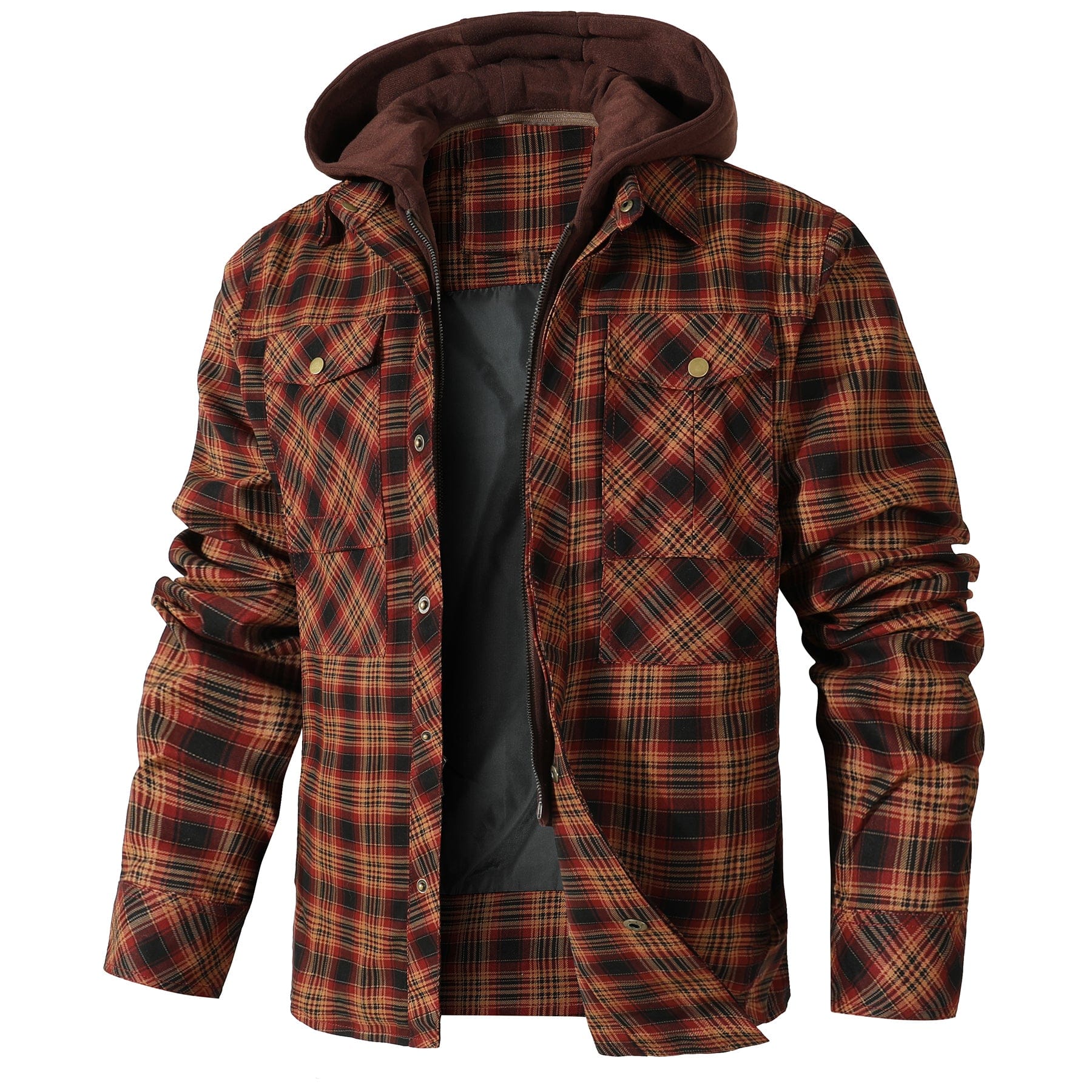 Hooded Flannel Jacket (4 Designs) - Image 4