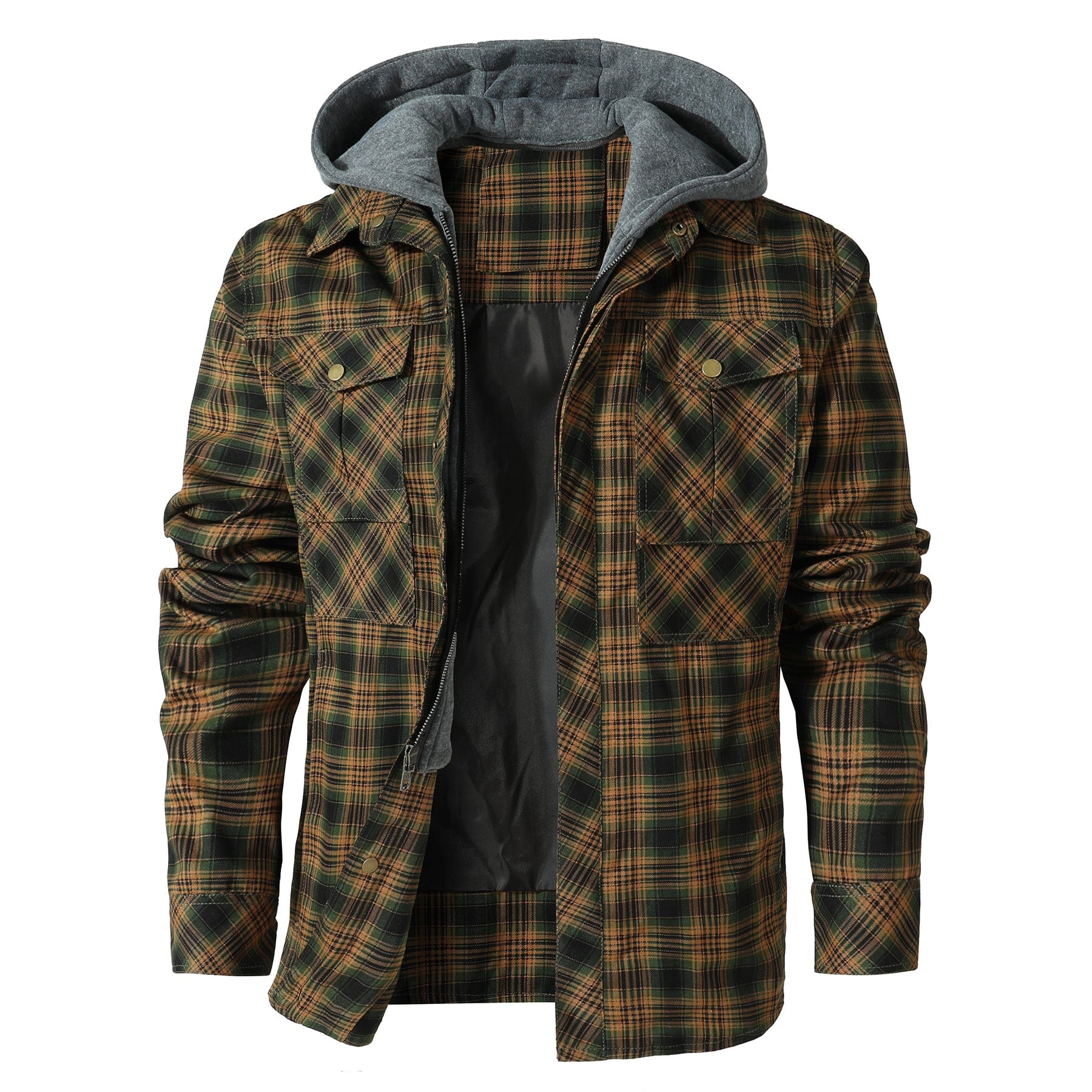 Hooded Flannel Jacket (4 Designs) - Image 5