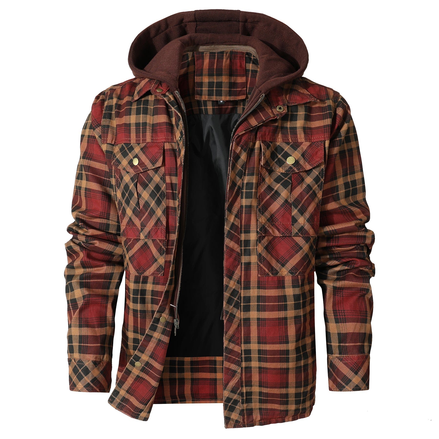 Hooded Flannel Jacket (4 Designs) - Image 7