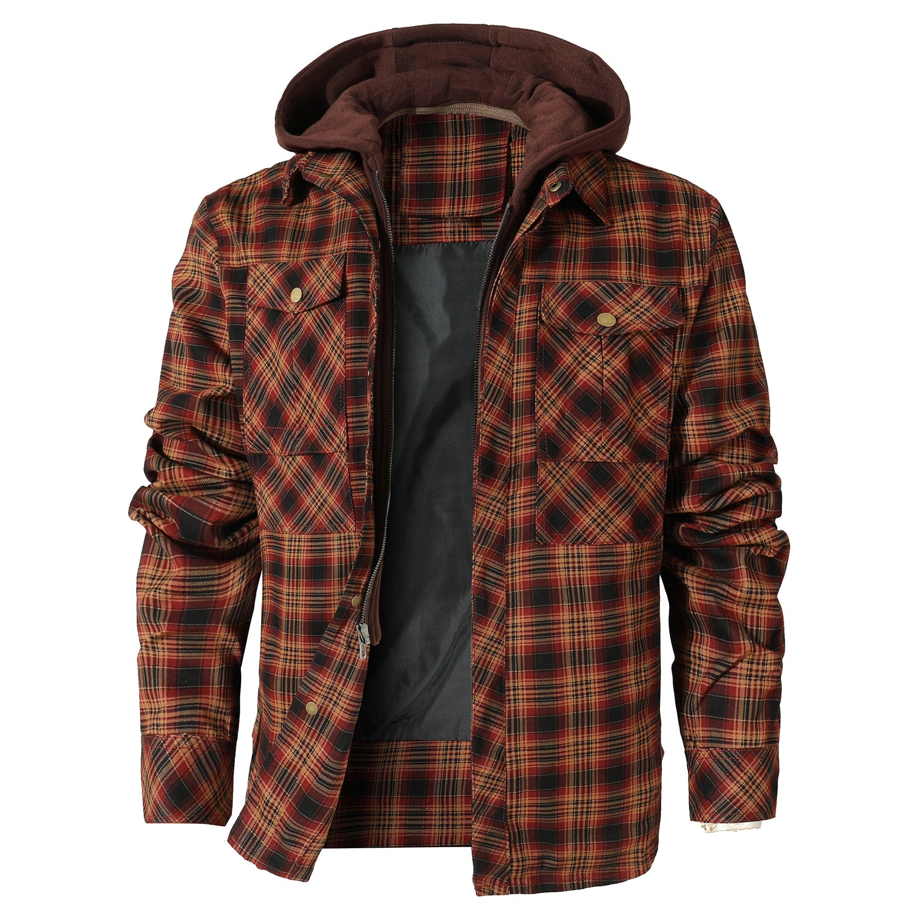 Hooded Flannel Jacket (4 Designs) - Image 8