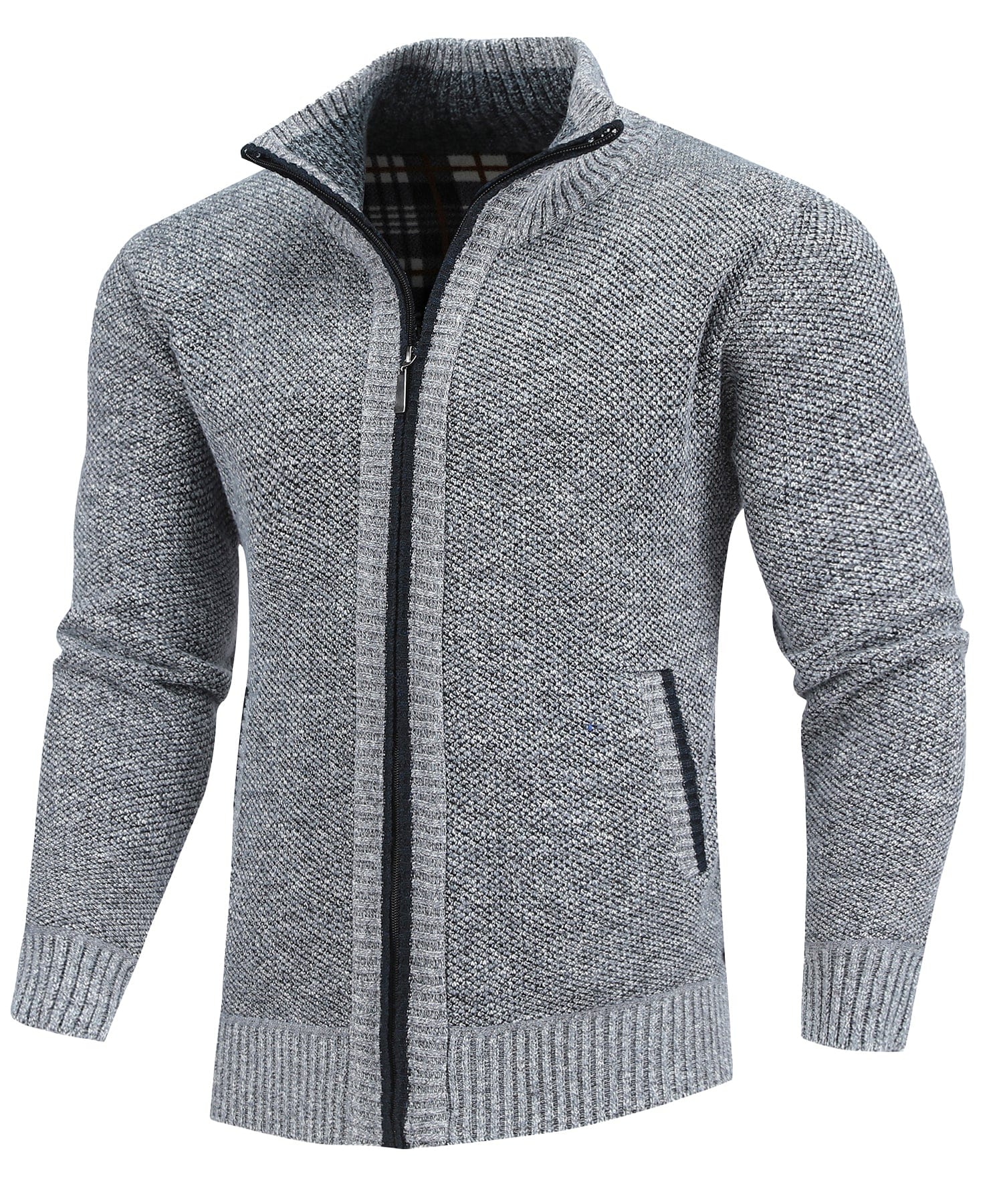 Flannel-Lined Full-Zip Sweater (5 Designs) - Image 6