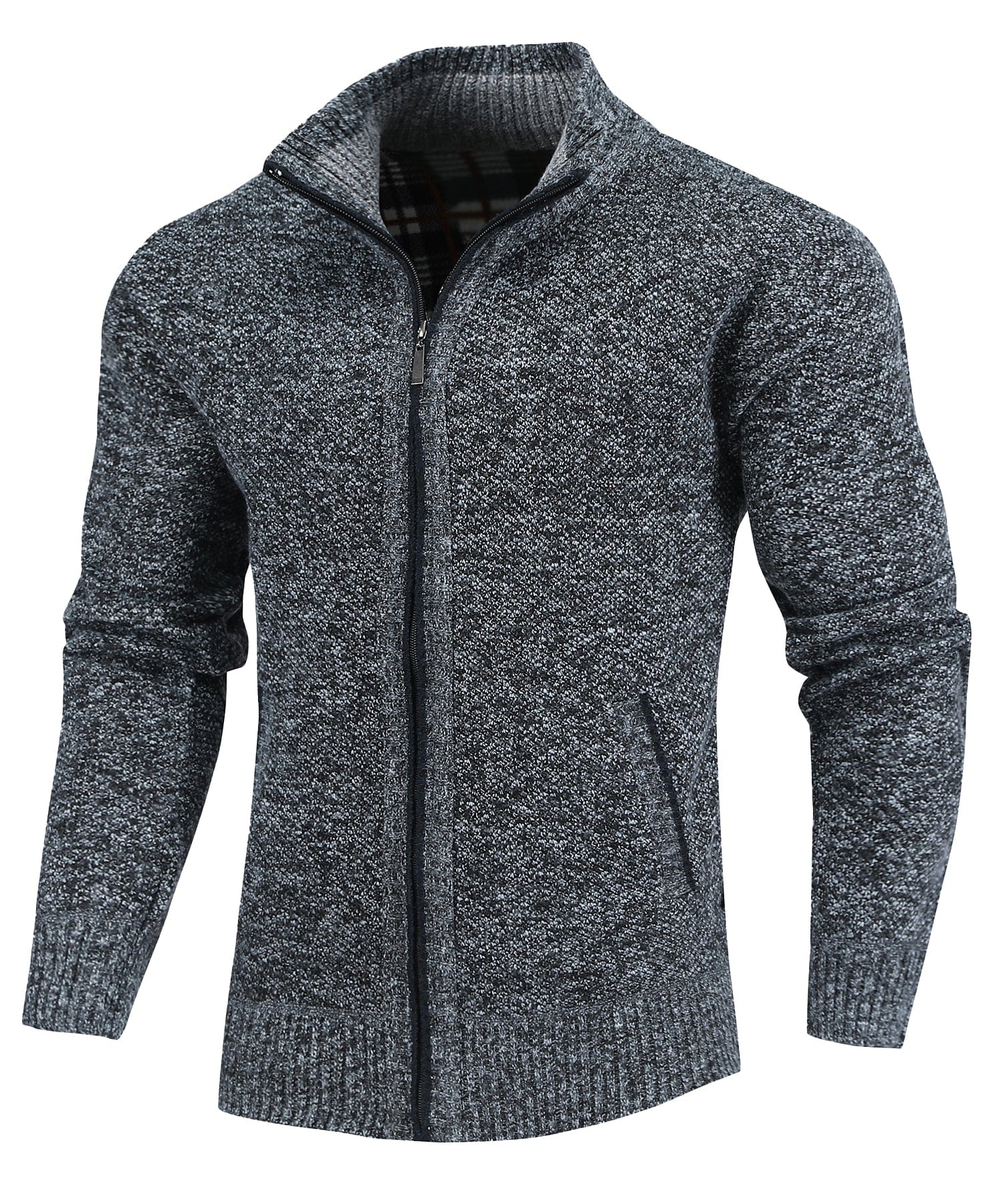 Flannel-Lined Full-Zip Sweater (5 Designs) - Image 7