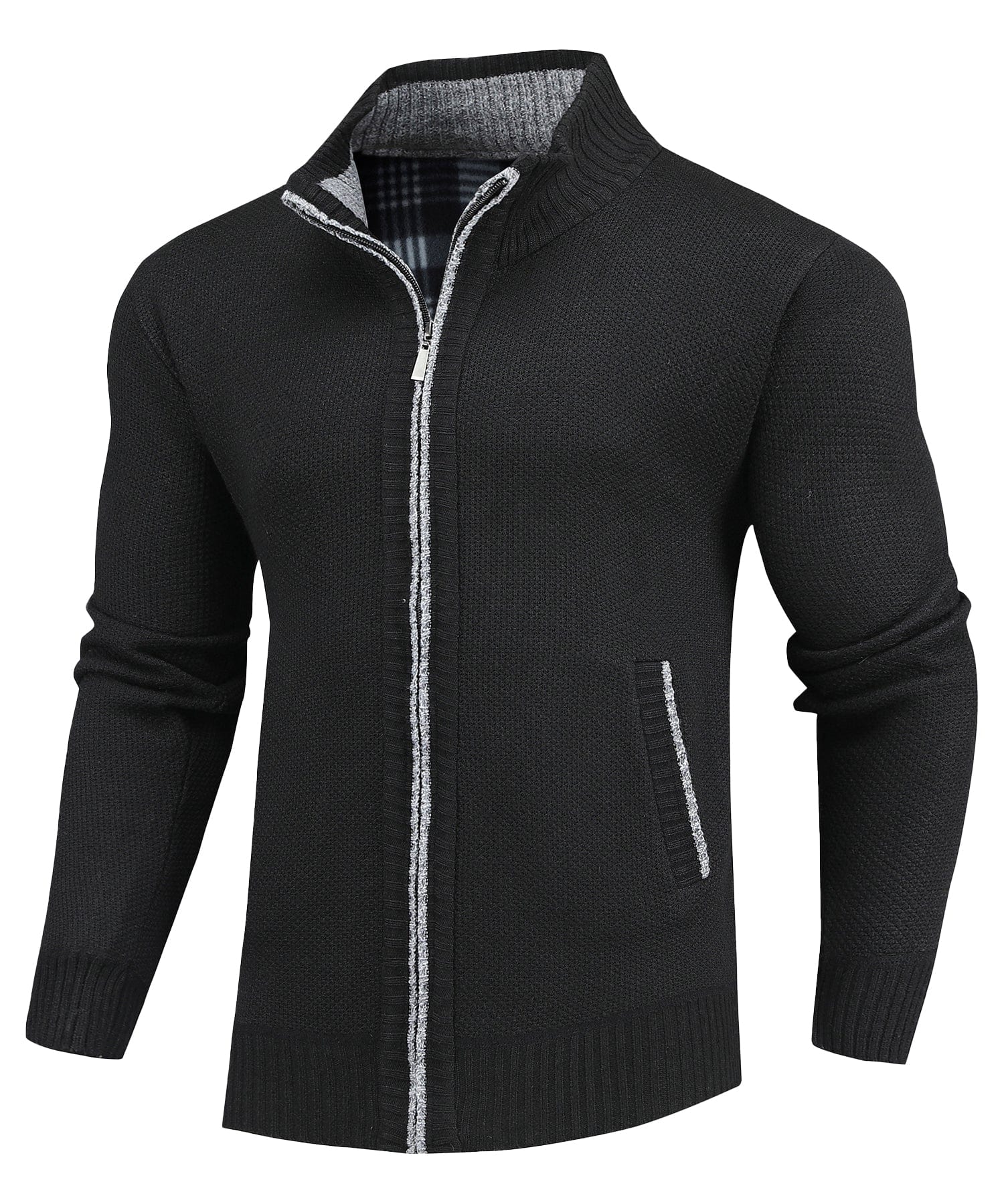 Flannel-Lined Full-Zip Sweater (5 Designs) - Image 8