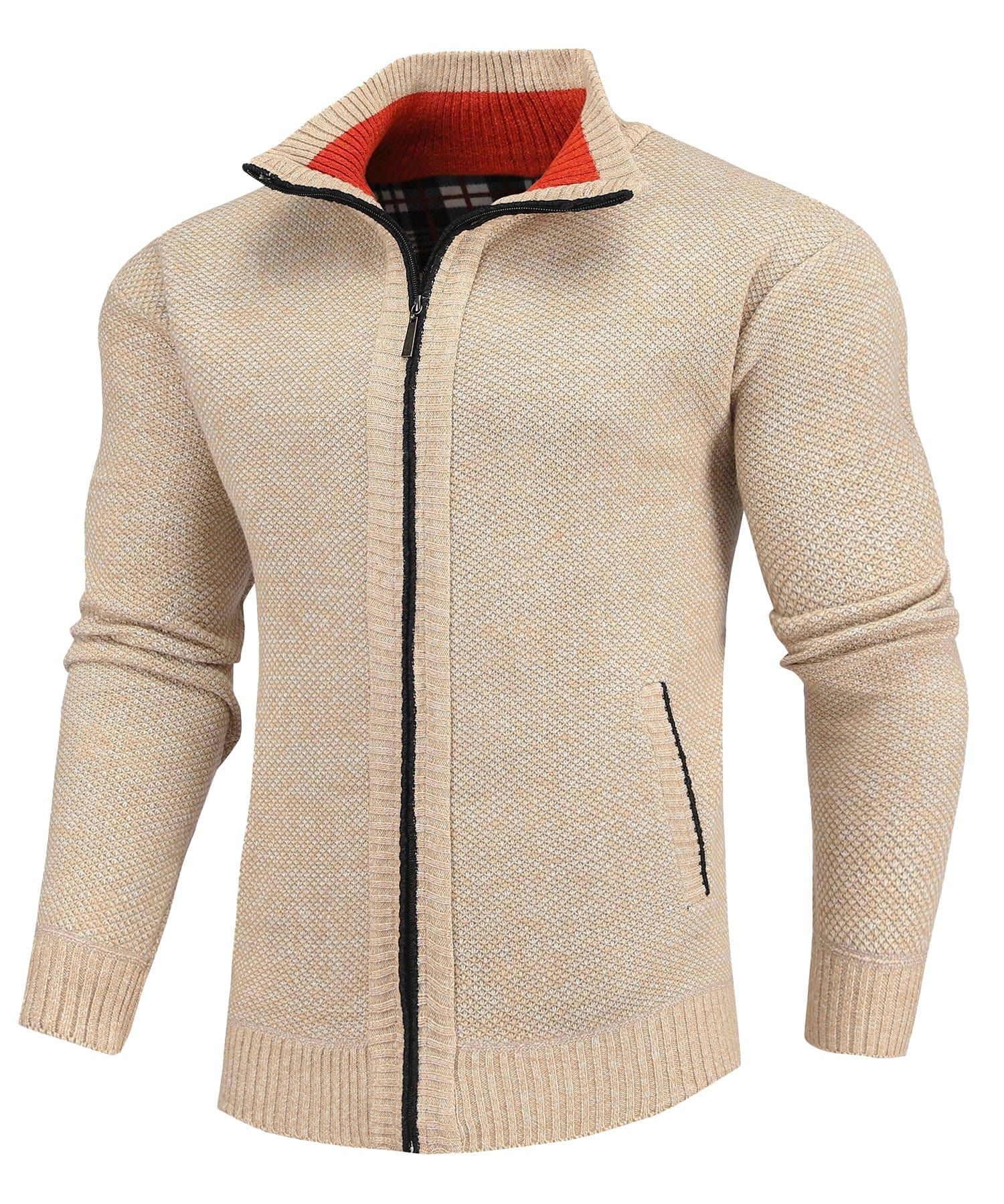 Flannel-Lined Full-Zip Sweater (5 Designs) - Image 9